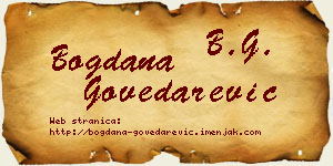 Bogdana Govedarević vizit kartica